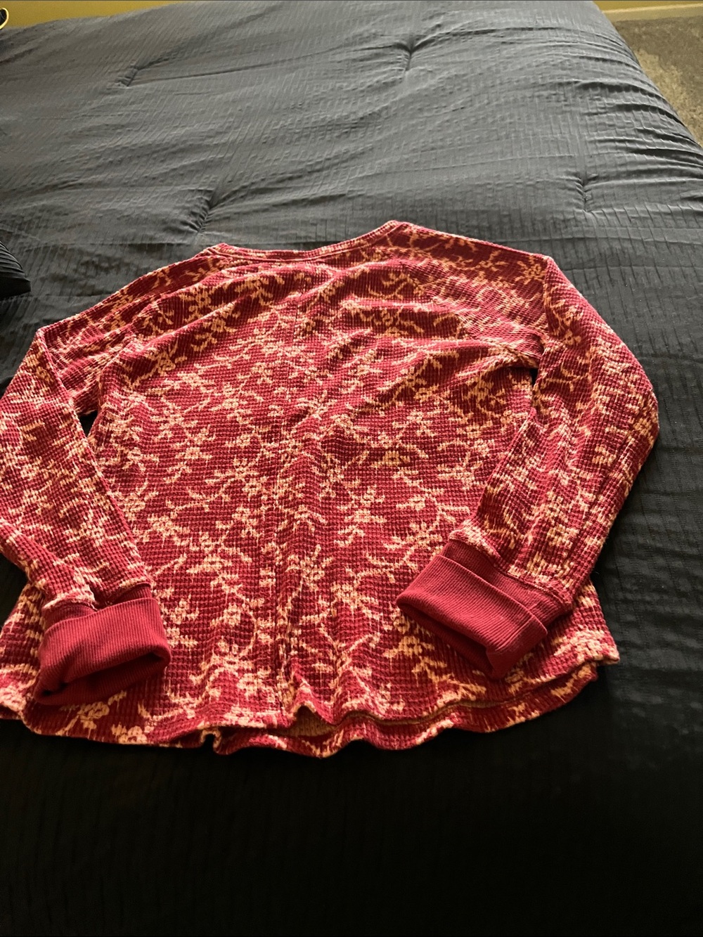 Knox Rose Raspberry Pink Patterned Waffle Knit Pullover - Picture 5 of 5